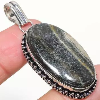 Подвеска из натурального драгоценного камня яшмы шмеля из стерлингового серебра 925 пробы 2,17 дюйма C7l63