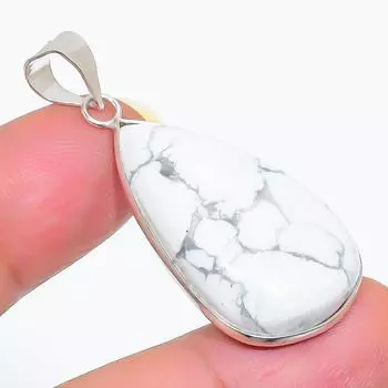 Подвеска из натурального драгоценного камня яшмы говлита из стерлингового серебра 925 пробы 1,77 дюйма z6F54