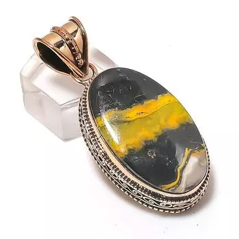 Подвеска из натурального драгоценного камня яшмы шмеля из меди ручной работы 2,09 дюйма w7H14