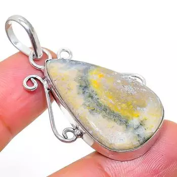 Подвеска из натурального драгоценного камня яшмы шмеля из стерлингового серебра 925 пробы 1,81 дюйма j4o25