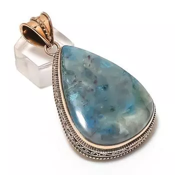 Подвеска из натурального драгоценного камня Quantum Quatrro из меди ручной работы 2,48 дюйма H3C64