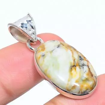 Подвеска из натурального драгоценного камня спектролит из стерлингового серебра 925 пробы 1,58 дюйма C1B40