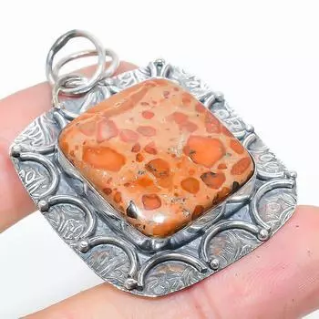 Подвеска из натурального драконьего камня, стерлингового серебра 925 пробы, 2,05 дюйма, E6I19