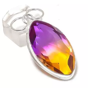 Подвеска из натурального двухцветного турмалина из меди ручной работы 2,05 дюйма D6w22