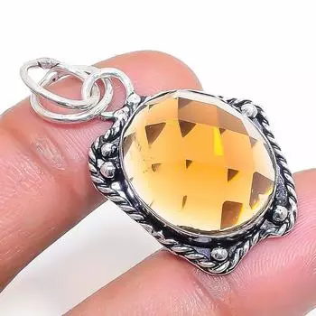 Подвеска из натурального дымчатого топаза из стерлингового серебра 925 пробы 1,58 дюйма a0H18