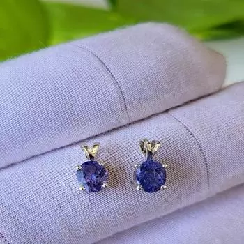 Подвеска из натурального голубого танзанита из стерлингового серебра 925 пробы, рождественская