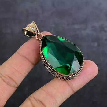 Подвеска из натурального хромдиопсида, медная, ручная работа, 2,25 дюйма, S9n51