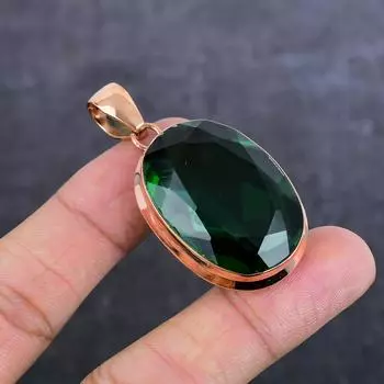 Подвеска из натурального хромдиопсида, медная, ручная работа, 2,09 дюйма, b3f51