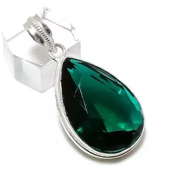 Подвеска из натурального хромдиопсида, ручная работа, серебро 925 пробы, 1,81 дюйма, P9i63