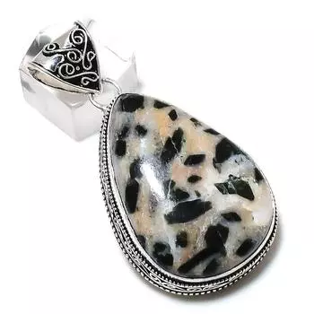 Подвеска из натурального хромированного дипозита из стерлингового серебра 925 пробы 2,29 дюйма K8b78