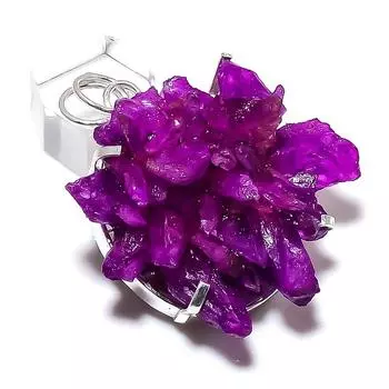 Подвеска из натурального хрусталя и друзы из стерлингового серебра 925 пробы 2,17 дюйма K2z11