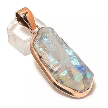 Подвеска из натурального хрусталя и титана, медная, ручная работа, 2,40 дюйма, B6U02