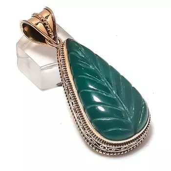 Подвеска из натурального изумруда ручной работы из меди 2,40 дюйма Z6g34