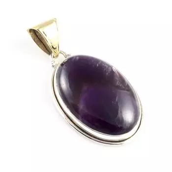 Подвеска из натурального какоксенита из стерлингового серебра 925 пробы в двух тонах 1,9 r4G52