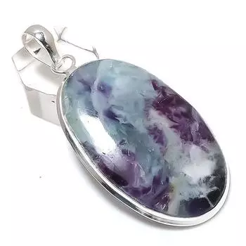 Подвеска из натурального камня каммерерит из стерлингового серебра 925 пробы 2,56 дюйма z0Q67