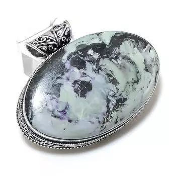 Подвеска из натурального камня каммерерит из стерлингового серебра 925 пробы 1,65 дюйма u6P95