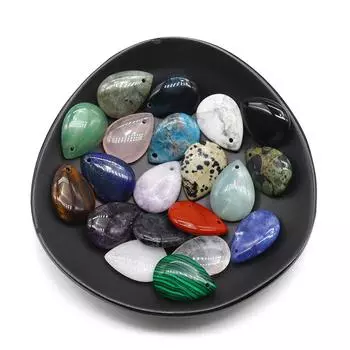 Подвеска из натурального камня, подвески в форме капли с кристаллами и драгоценными камнями для изготовления ювелирных изделий своими руками, товары для женщин и мужчин или домашний декор, подарки для рукоделия 1Pc/2518mm