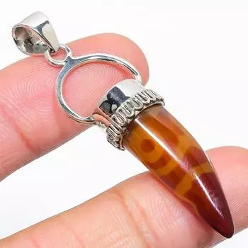 Подвеска из натурального камня сердолик 925 пробы из стерлингового серебра 2,50 дюйма j3e30