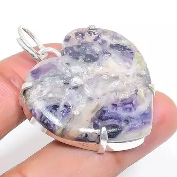 Подвеска из натурального камня Тиффани из стерлингового серебра 925 пробы 1,81 дюйма P9O57