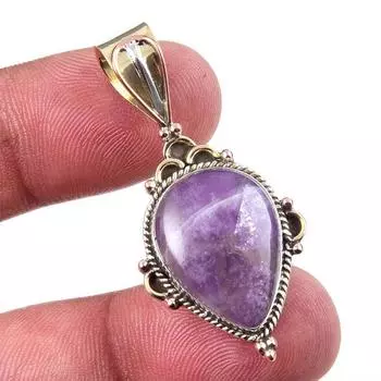 Подвеска из натурального камня Тиффани из стерлингового серебра 925 пробы в двухцветном исполнении 1,75 дюйма A7J26