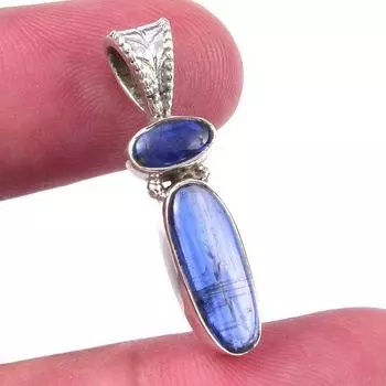 Подвеска из натурального кианита из стерлингового серебра 925 пробы 1,25 A0L92