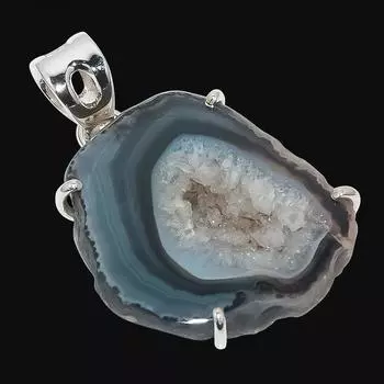 Подвеска из натурального кокоса Durzy Gemstone из стерлингового серебра 925 пробы 1,50 дюйма O2U32