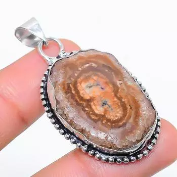 Подвеска из натурального коричневого солнечного кварца из стерлингового серебра 925 пробы 1,97 h3H37