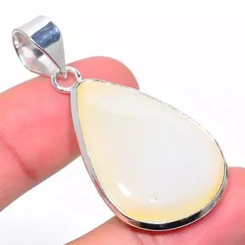 Подвеска из натурального кружевного агата, ручная работа, серебро 925 пробы, 2,01 дюйма, G8v13