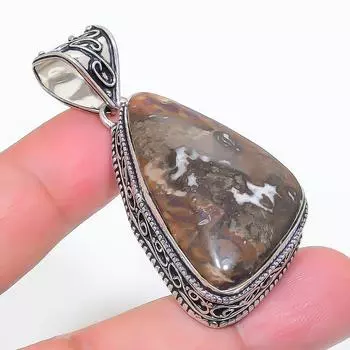 Подвеска из натурального куприта, опала, стерлингового серебра 925 пробы, 2,21 дюйма, T7m83