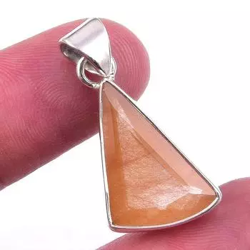 Подвеска из натурального кварца Angel Hair Gemstone из стерлингового серебра 925 пробы 1,25 l4v42