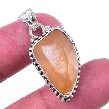 Подвеска из натурального кварца «волосы ангела» из стерлингового серебра 925 пробы 1,25 f3p90