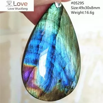 Подвеска из натурального лабрадорита с синим светом, женские бусины, зеленое лабрадоритовое ожерелье с каплями воды для женщин и мужчин, ювелирные изделия из кристаллов Aaaaaa