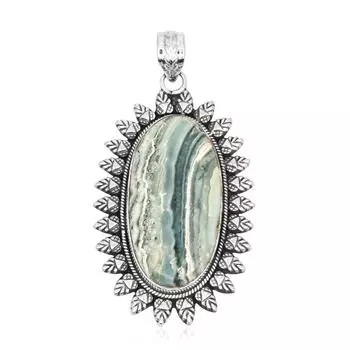 Подвеска из натурального ларсонита, серебро 925 пробы, драгоценный камень овальной формы, ювелирные изделия ручной работы, подарок для женщин, пасхальный подарок белый