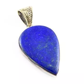 Подвеска из натурального лазурита из стерлингового серебра 925 пробы в двух тонах 2,3 k7W34