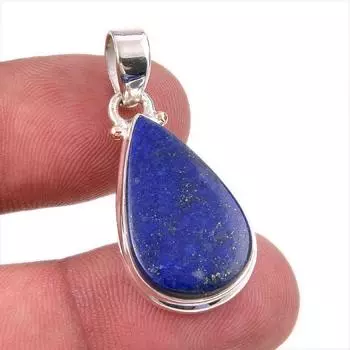 Подвеска из натурального лазурита из стерлингового серебра 925 пробы 1,50 дюйма z1F61
