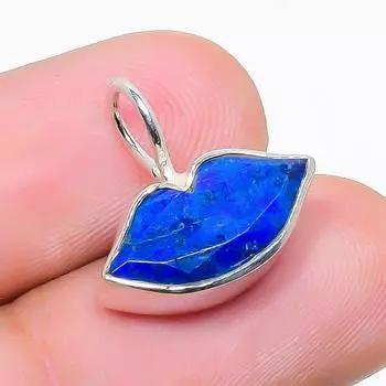 Подвеска из натурального лазурита «Поцелуй в губы», ювелирное изделие из стерлингового серебра 925 пробы, подарок ей