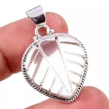 Подвеска из натурального лимонного кварца из стерлингового серебра 925 пробы 1,5 дюйма H6d14