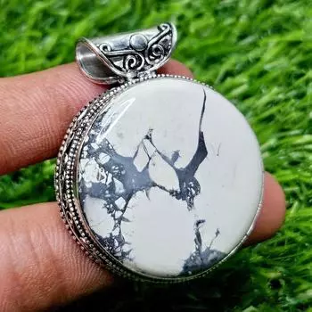 Подвеска из натурального малигано яшмы Подвеска из натурального драгоценного камня Подвеска из стерлингового серебра 925 пробы Лучший дизайн Подвеска Ювелирные изделия ручной работы Ювелирные изделия из агата для матери M белый