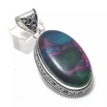 Подвеска из натурального многоцветного лабрадорита из стерлингового серебра 925 пробы 2,36 дюйма m5u29