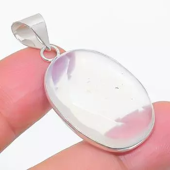 Подвеска из натурального молочного опала из стерлингового серебра 925 пробы 1,58 дюйма v6t28