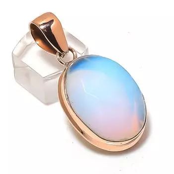 Подвеска из натурального молочного опала, изготовленная вручную из меди, 1,81 дюйма, R1K70