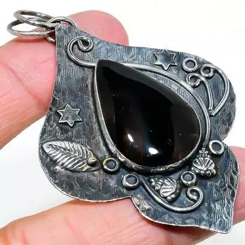 Подвеска из натурального монтано-агата из стерлингового серебра 925 пробы 2,84 дюйма n6R77