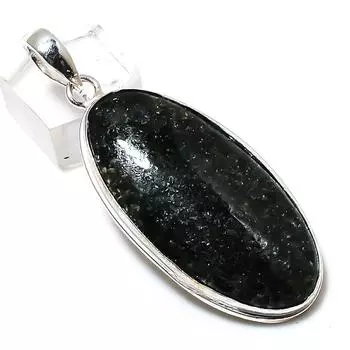 Подвеска из натурального нефарита, ручная работа, серебро 925 пробы, 2,32 дюйма, C8G34