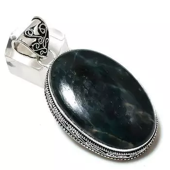 Подвеска из натурального неонового синего апатита из стерлингового серебра 925 пробы 2,44 дюйма l1g03