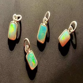 Подвеска из натурального огненного опала, одинарный кулон из стерлингового серебра 925 пробы 18 inch