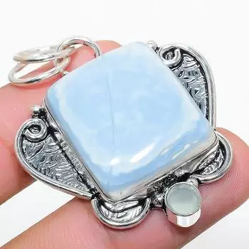 Подвеска из натурального опала Овайи и халцедона из стерлингового серебра 925 пробы 1,89 дюйма d1L49