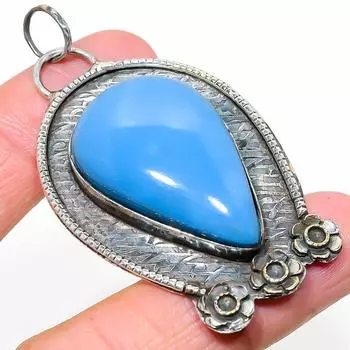 Подвеска из натурального опала Owyhee из стерлингового серебра 925 пробы ручной работы 2,64 дюйма k3r01