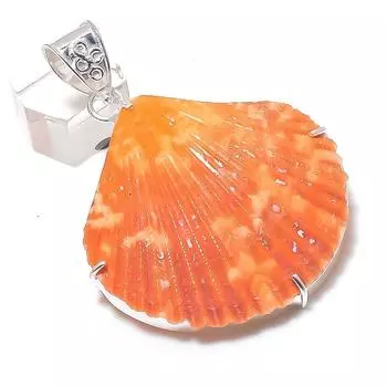 Подвеска из натурального оранжевого драгоценного камня из стерлингового серебра 925 пробы 2,68 дюйма U7g92
