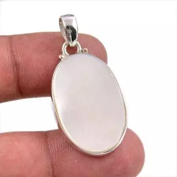 Подвеска из натурального перламутра ручной работы из цельного серебра 925 пробы 1,75 дюйма L6f36