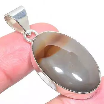 Подвеска из натурального полихромного драгоценного камня яшмы из стерлингового серебра 925 пробы 1,85 дюйма z9I26